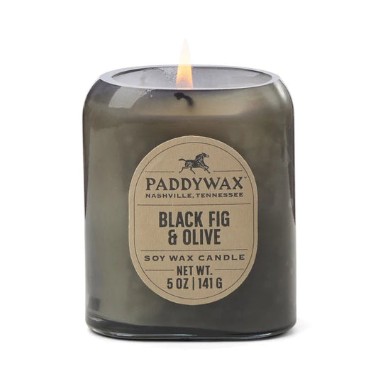 Glass candle 5 oz - black fig & olive | Paddywax - de inKijk