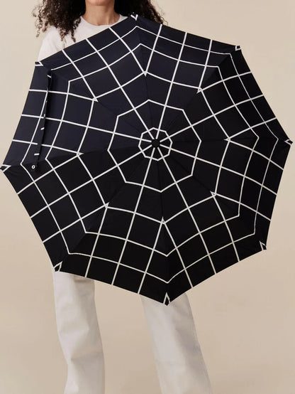 Eco-vriendelijke Paraplu - black grid | Original Duckhead - de inKijk
