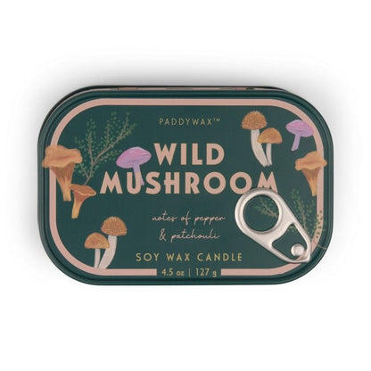 Bistro printed tin candle - 4.5 oz. - mushroom | Paddywax