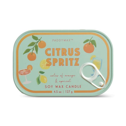 Bistro printed tin candle - Orange Citrus Spritz | Paddywax