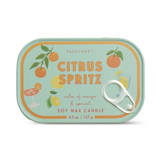 Bistro printed tin candle - Orange Citrus Spritz | Paddywax