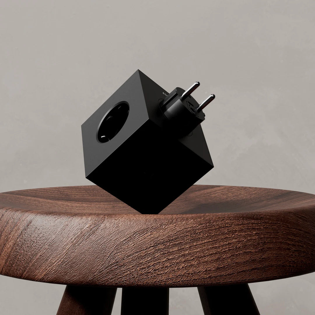 Square 2 stekkerdoos - stockholm black | Avolt