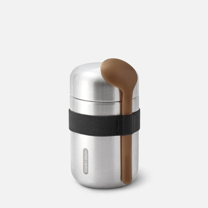 Lunchpot met lepel - oranje/groen/zwart | Black+blum