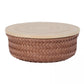 Wonder - round basket with bamboo cover small - sienna | Handed By - de inKijk