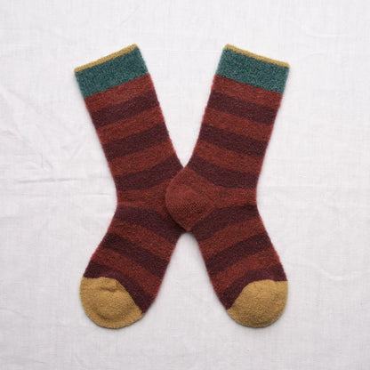 Sokken - Mousse Rust Striped | Bonne Maison