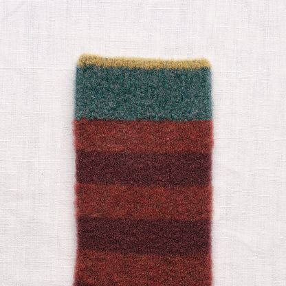 Sokken - Mousse Rust Striped | Bonne Maison