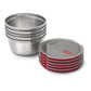 Steel Food Bowl - Large - Grey/Red | Black+blum - de inKijk