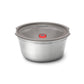Steel Food Bowl - Large - Grey/Red | Black+blum - de inKijk