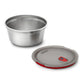 Steel Food Bowl - Large - Grey/Red | Black+blum - de inKijk