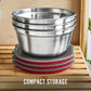 Steel Food Bowl - Small - Grey/Red | Black+blum