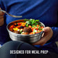 Steel Food Bowl - Small - Grey/Red | Black+blum