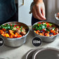 Steel Food Bowl - Small - Grey/Red | Black+blum