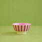 Kom plum stripes print | RICE - de inKijk