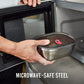 Steel Food Box - Small - Grey/Red | Black+blum - de inKijk