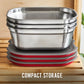 Steel Food Box - Small - Grey/Red | Black+blum - de inKijk