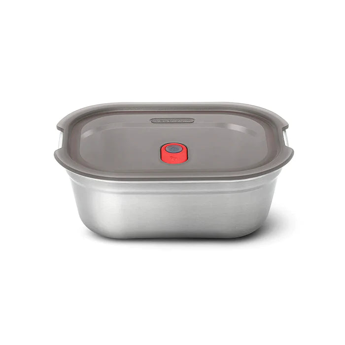 Steel Food Box - Medium - Grey/Red | Black+blum - de inKijk
