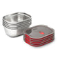 Steel Food Box - Small - Grey/Red | Black+blum - de inKijk