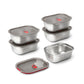 Steel Food Box - Small - Grey/Red | Black+blum - de inKijk