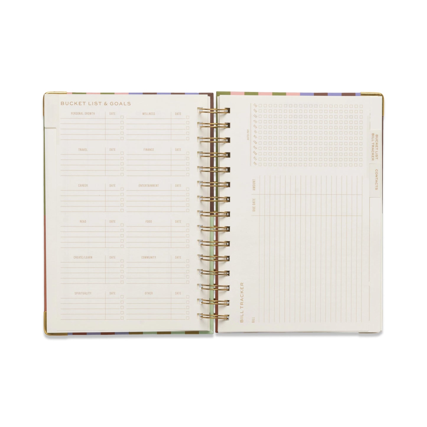 Undated Perpetual Planner - Bold Stripe | Designworks Ink