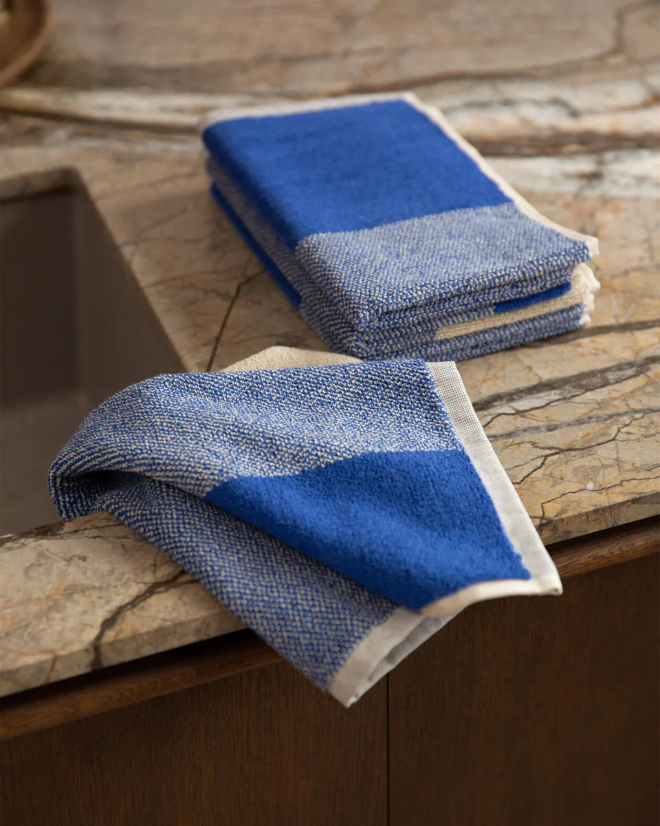 Gastendoekjes set - Lex Pott collectie - cobalt blue/ecru | SUITE702