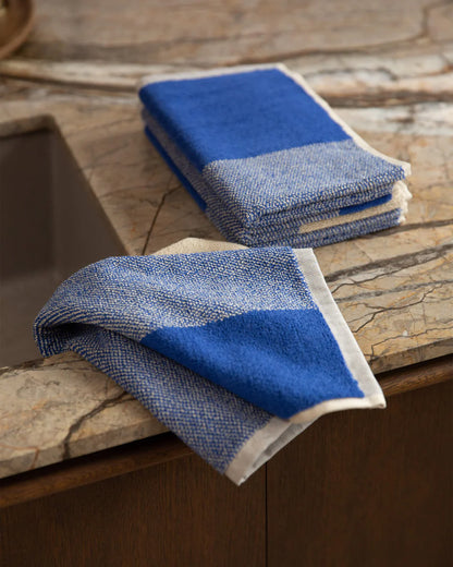 Gastendoekjes set - Lex Pott collectie - cobalt blue/ecru | SUITE702
