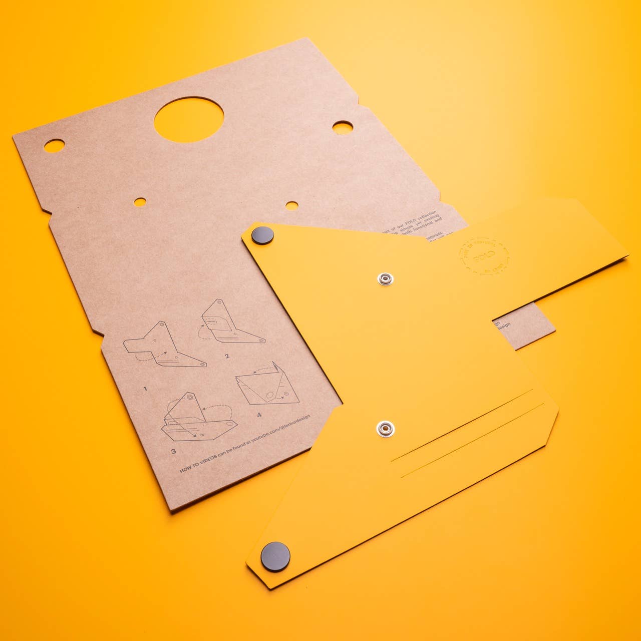 Wallet - Yellow Eclipse - Recycled Leather | LEMUR