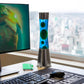 Green lava lamp - chrome base - blue liquid - 40 cm | Fisura - de inKijk