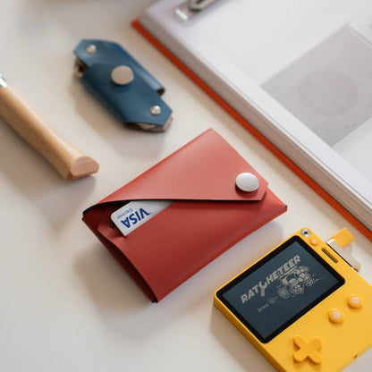 Wallet - Red - Recycled Leather | LEMUR