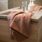 Naram guest towel - camel & ultramarine | Bongusta - de inKijk