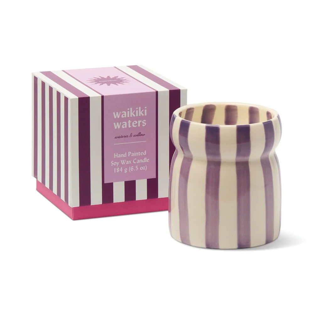 Cabana geurkaars - Waikiki Waters - Purple Striped | Paddywax