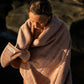 Naram bath towel - camel & ultramarine | Bongusta - de inKijk