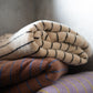 Naram bath towel - camel & ultramarine | Bongusta - de inKijk
