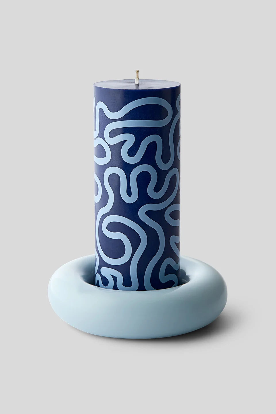 Pillar Candle - Dark Blue/ Light Blue | Studio About