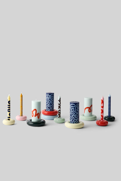 Pillar Candle - Dark Blue/ Light Blue | Studio About