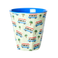 Beker car print blue | RICE