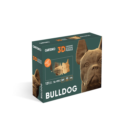 3D Cardboard Sculpture Puzzle - Bulldog | Cartonic