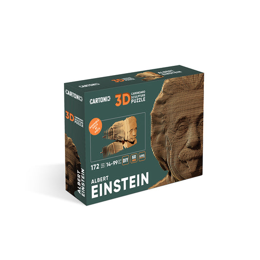 3D Cardboard Sculpture Puzzle - Albert Einstein | Cartonic