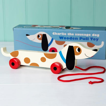 Wooden pull toy - Charlie the Sausage Dog | Rex