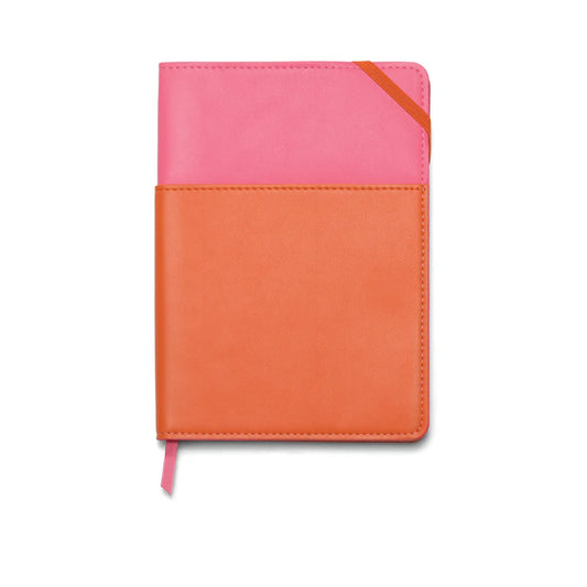 Vegan Leather Pocket Journal - Pink & Chili | Designworks Ink
