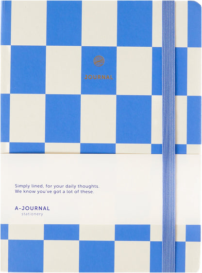 Notebook - checkered lavender | A-Journal - de inKijk