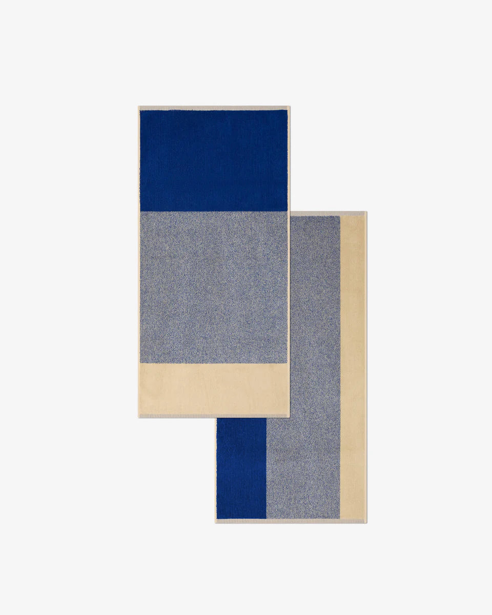 Handdoeken set - Lex Pott collectie - cobalt blue/ecru | SUITE702