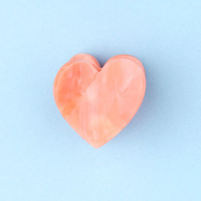 pink heart mini hair claw - coucou suzette