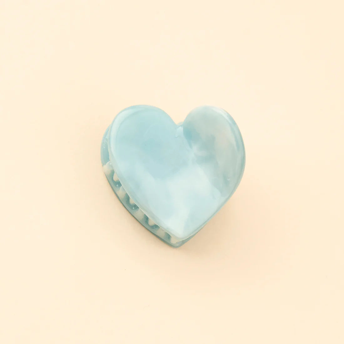 Blue heart mini hair clip - coucou suzette