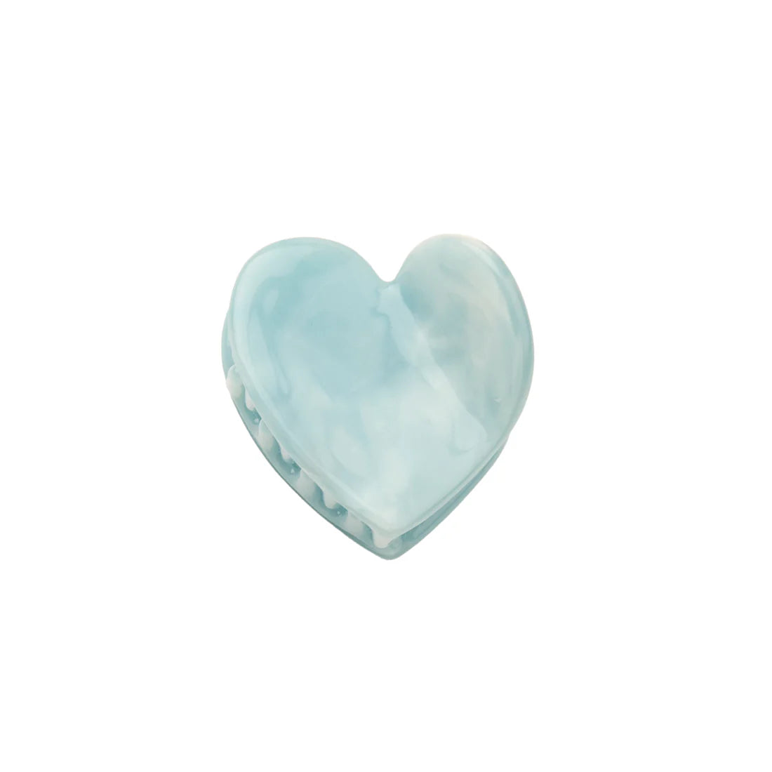 Blue heart mini hair clip - coucou suzette