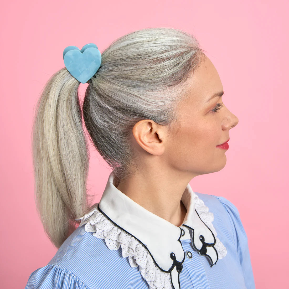 blue heart hair claw - coucou suzette