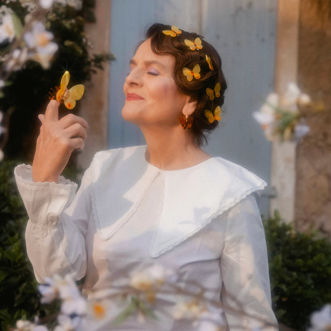yellow butterfly hair clip - coucou suzette