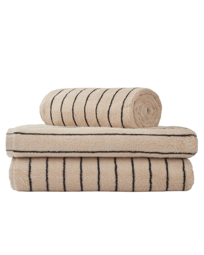 Naram guest towel - creme & ink | Bongusta - de inKijk