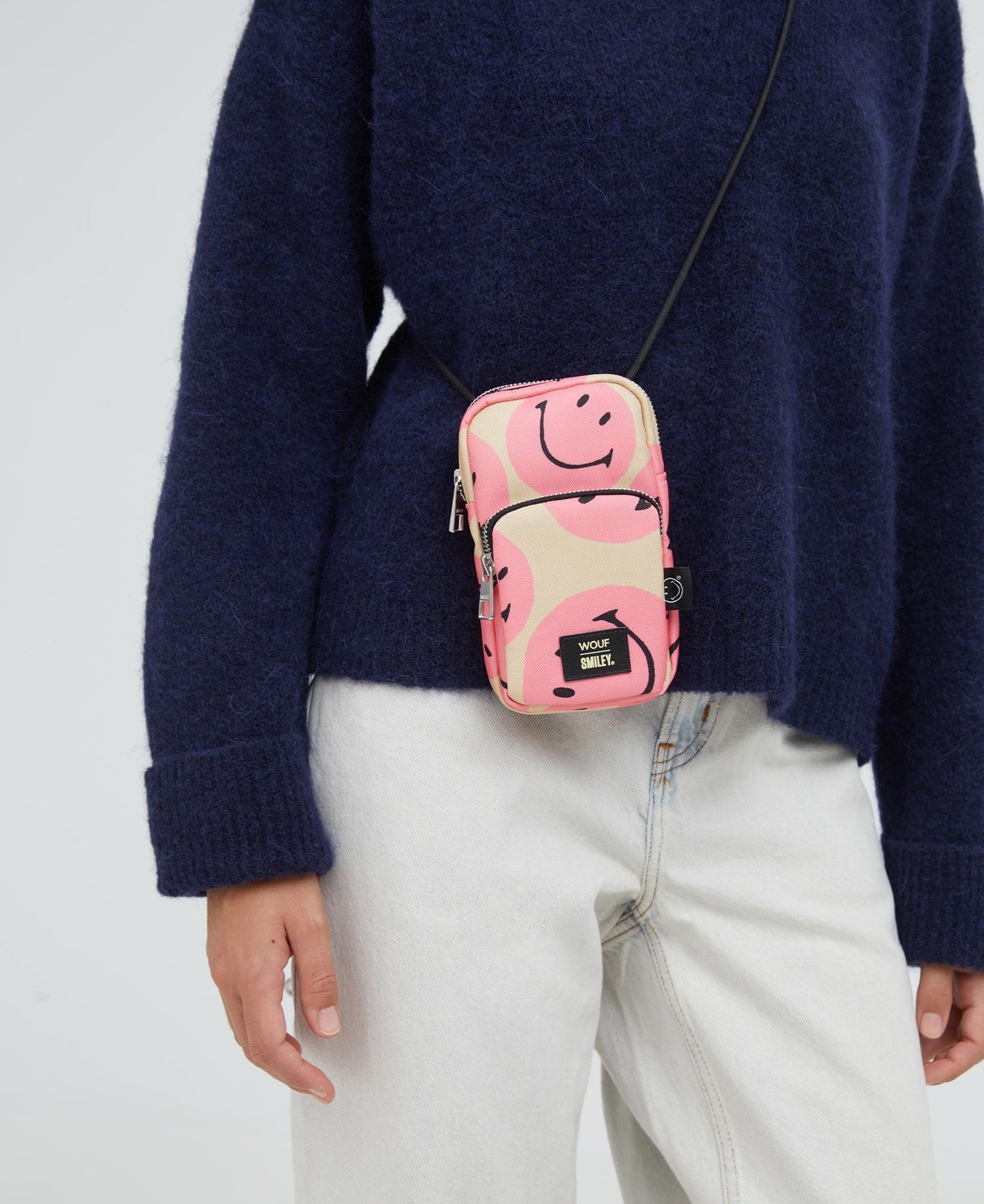 Crossbody phone bag - Smiley Pink | WOUF