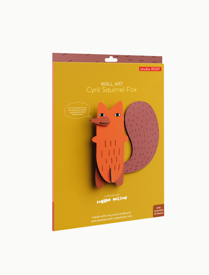 Cyril Squirrel Fox - muurdecoratie | Studio Roof