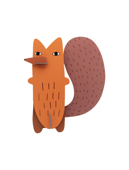 Cyril Squirrel Fox - muurdecoratie | Studio Roof